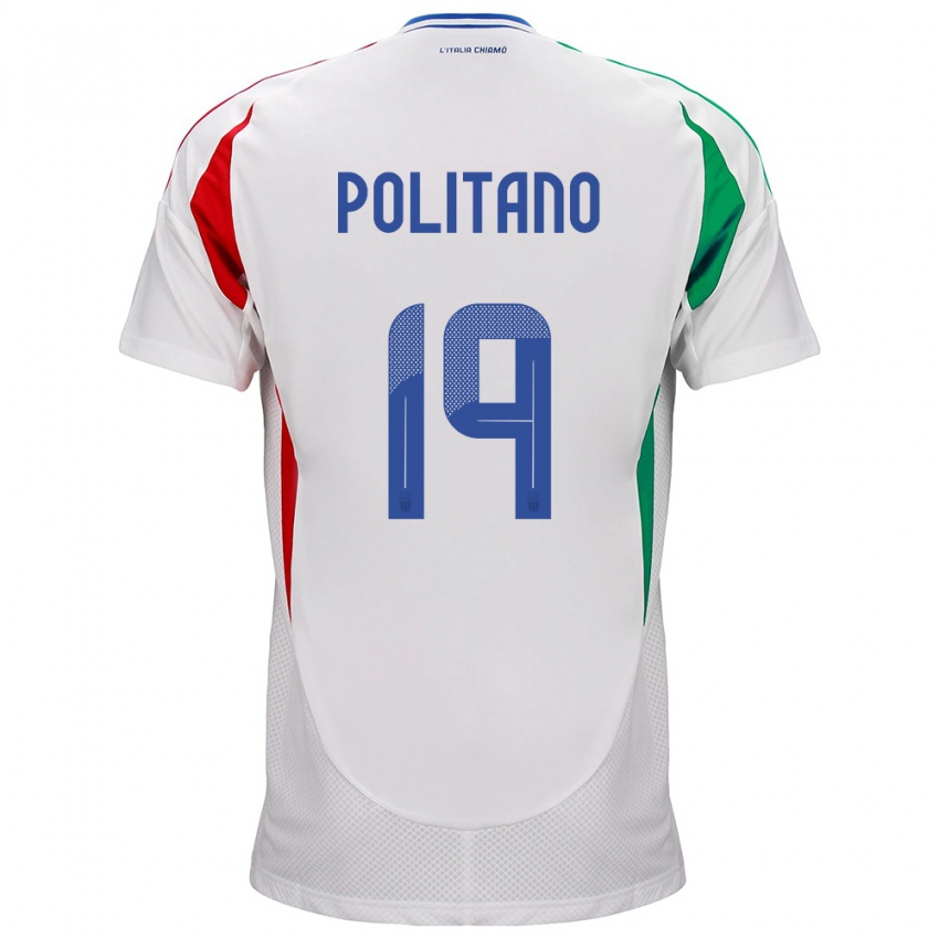 Niño Camiseta Italia Matteo Politano #19 Blanco 2ª Equipación 24-26 La Camisa