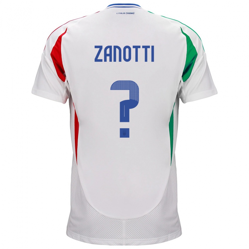 Niño Camiseta Italia Mattia Zanotti #0 Blanco 2ª Equipación 24-26 La Camisa