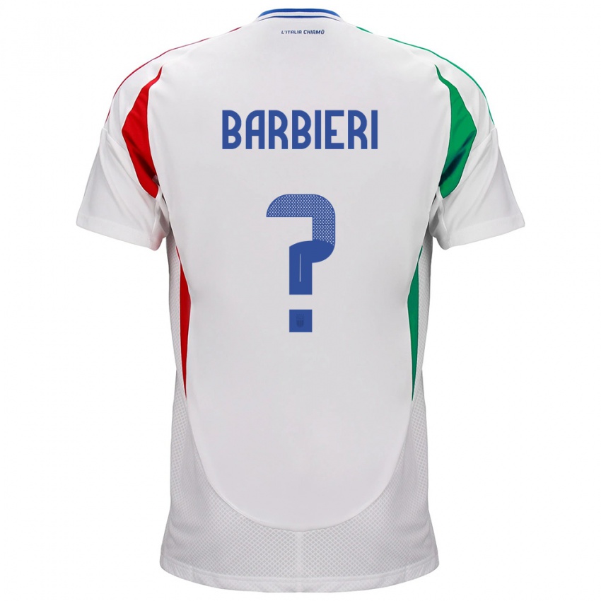 Niño Camiseta Italia Tommaso Barbieri #0 Blanco 2ª Equipación 24-26 La Camisa