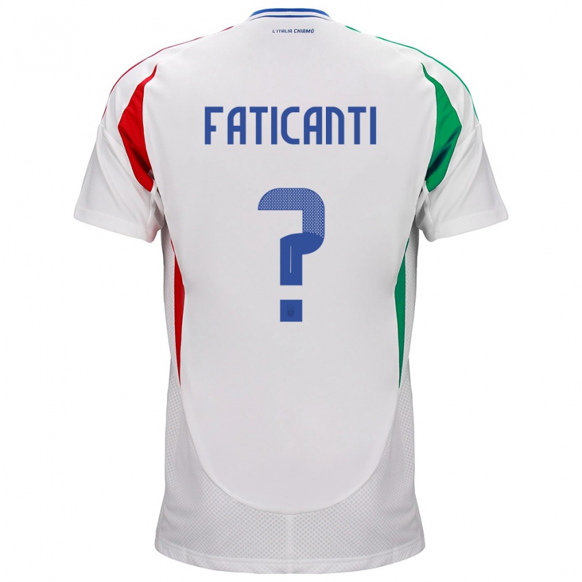 Niño Camiseta Italia Giacomo Faticanti #0 Blanco 2ª Equipación 24-26 La Camisa