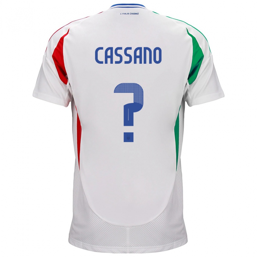 Niño Camiseta Italia Claudio Cassano #0 Blanco 2ª Equipación 24-26 La Camisa