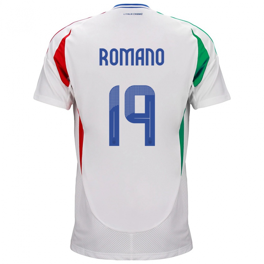 Niño Camiseta Italia Marco Romano #19 Blanco 2ª Equipación 24-26 La Camisa