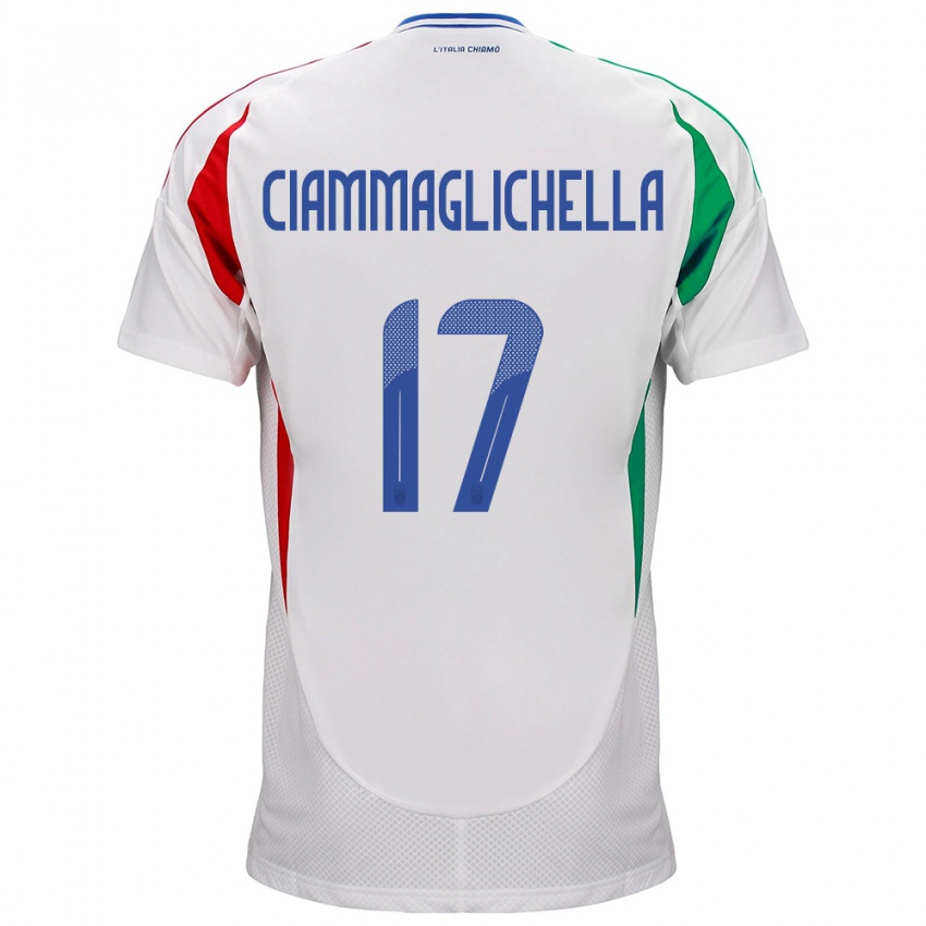 Niño Camiseta Italia Aaron Ciammaglichella #17 Blanco 2ª Equipación 24-26 La Camisa