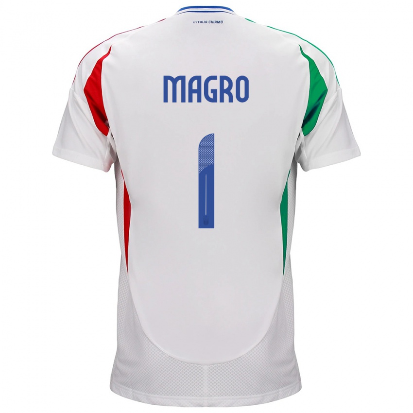 Niño Camiseta Italia Federico Magro #1 Blanco 2ª Equipación 24-26 La Camisa