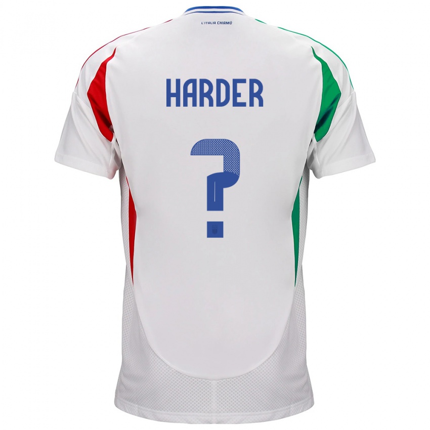 Niño Camiseta Italia Jonas Harder #0 Blanco 2ª Equipación 24-26 La Camisa