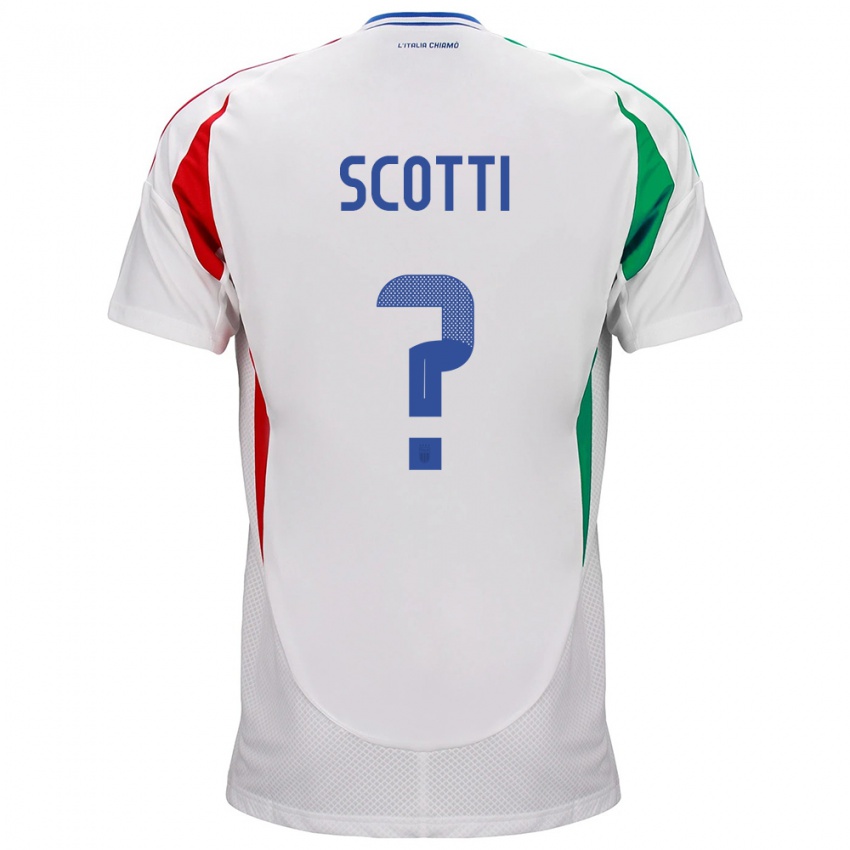 Niño Camiseta Italia Filippo Scotti #0 Blanco 2ª Equipación 24-26 La Camisa