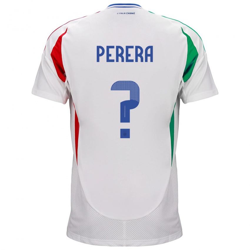 Niño Camiseta Italia Nirash Perera #0 Blanco 2ª Equipación 24-26 La Camisa