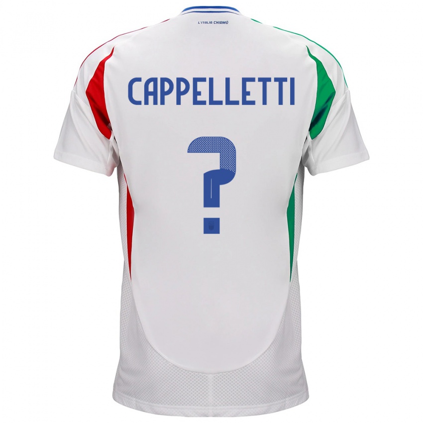 Niño Camiseta Italia Mattia Cappelletti #0 Blanco 2ª Equipación 24-26 La Camisa