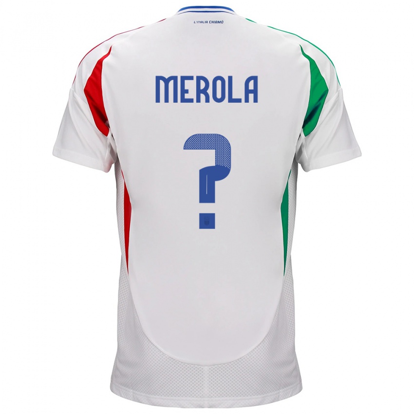 Niño Camiseta Italia Antonio Stefano Merola #0 Blanco 2ª Equipación 24-26 La Camisa