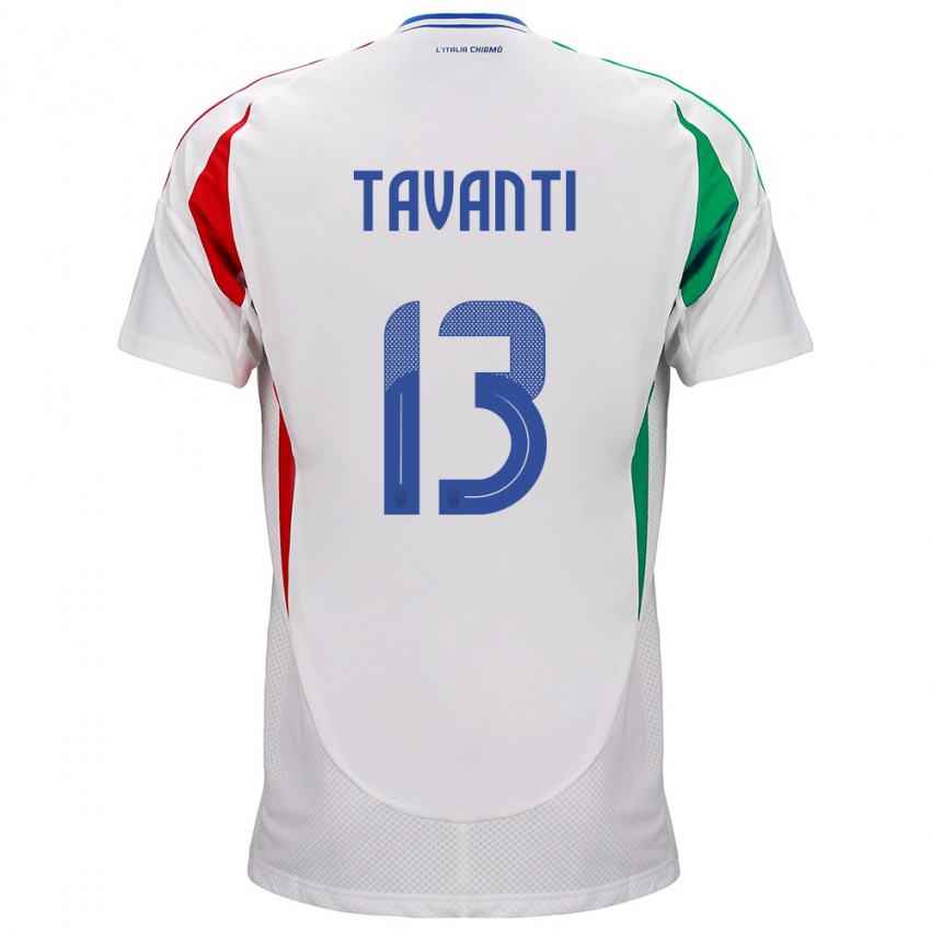 Niño Camiseta Italia Samuele Tavanti #13 Blanco 2ª Equipación 24-26 La Camisa