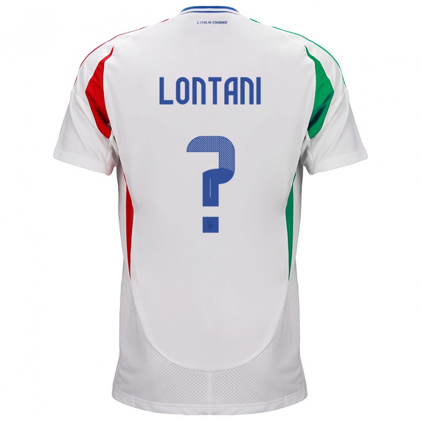 Niño Camiseta Italia Simone Lontani #0 Blanco 2ª Equipación 24-26 La Camisa