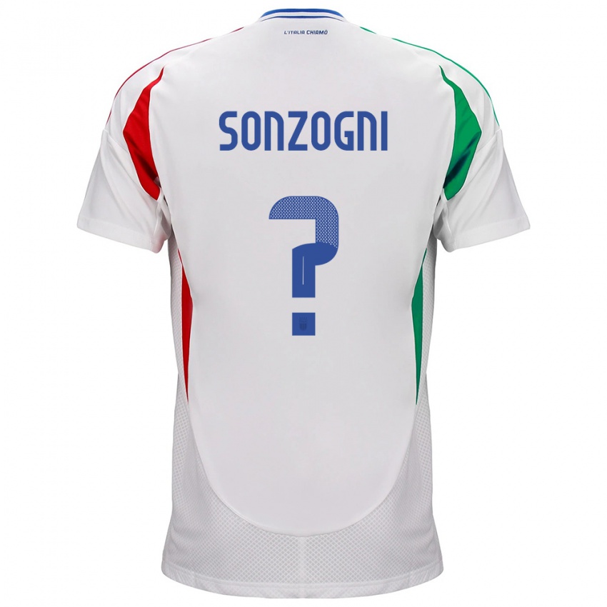 Niño Camiseta Italia Mattia Sonzogni #0 Blanco 2ª Equipación 24-26 La Camisa