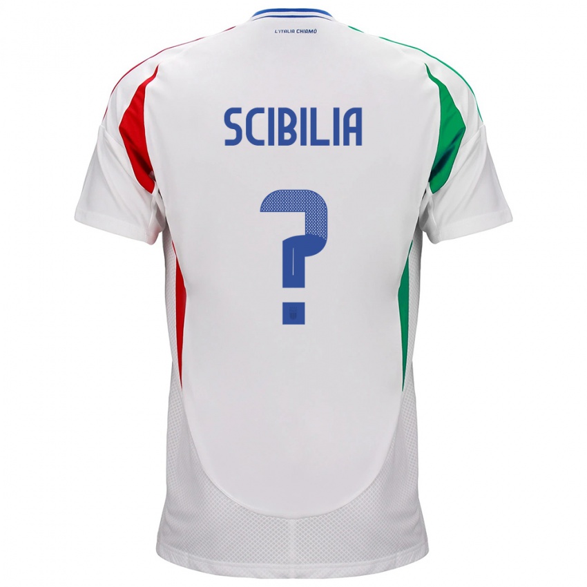 Niño Camiseta Italia Dylan Scibilia #0 Blanco 2ª Equipación 24-26 La Camisa