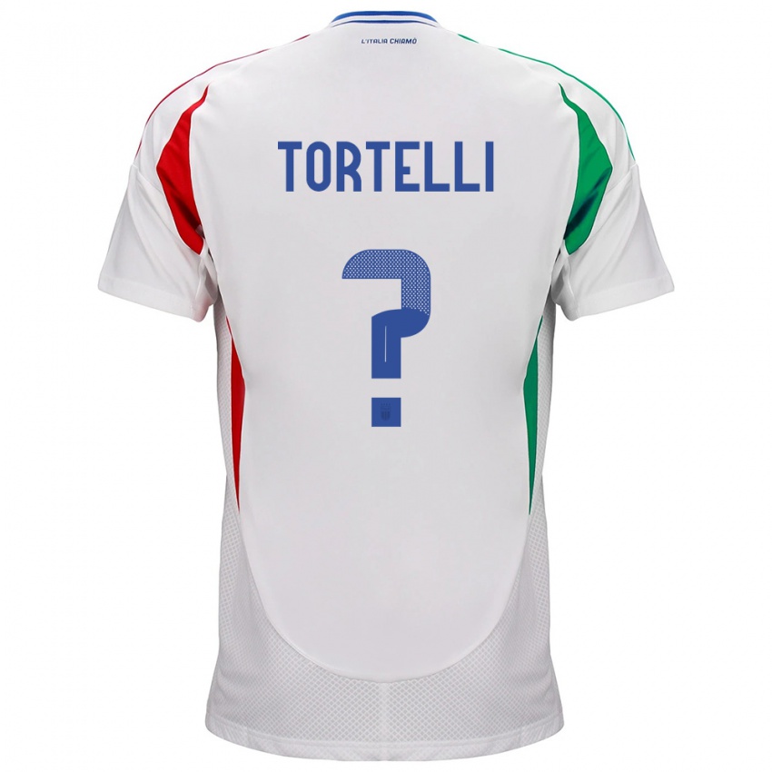 Niño Camiseta Italia Alice Tortelli #0 Blanco 2ª Equipación 24-26 La Camisa