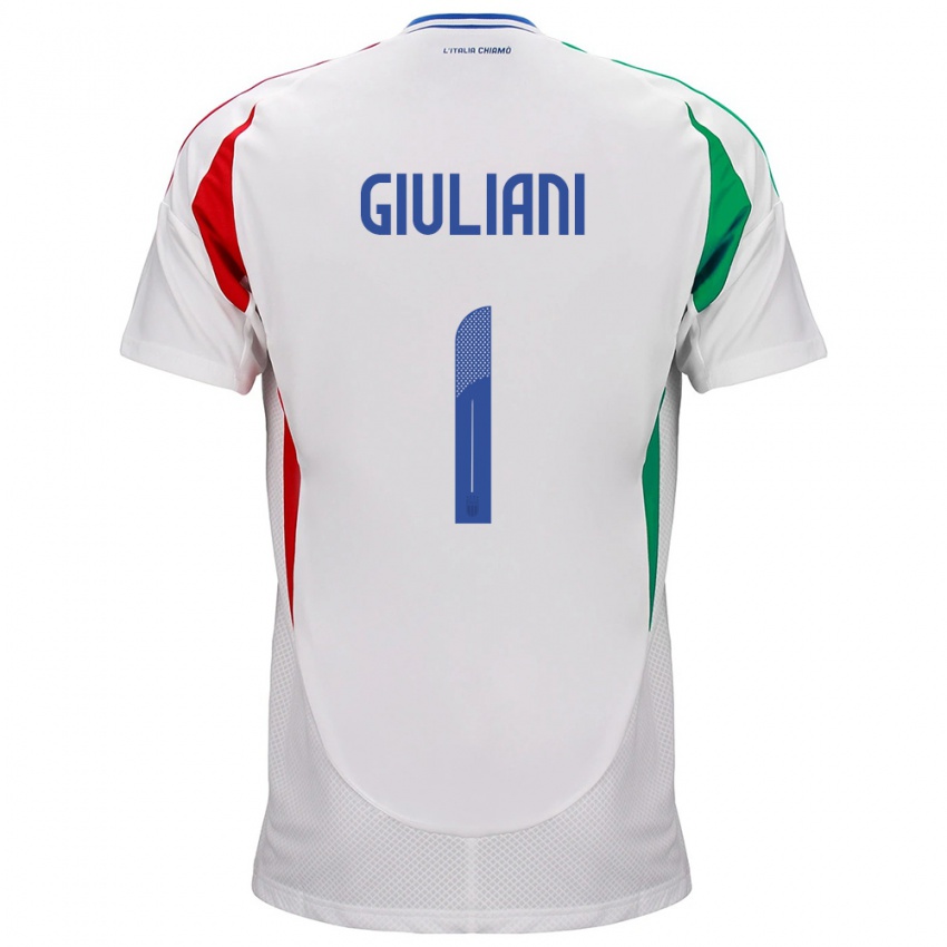 Niño Camiseta Italia Laura Giuliani #1 Blanco 2ª Equipación 24-26 La Camisa