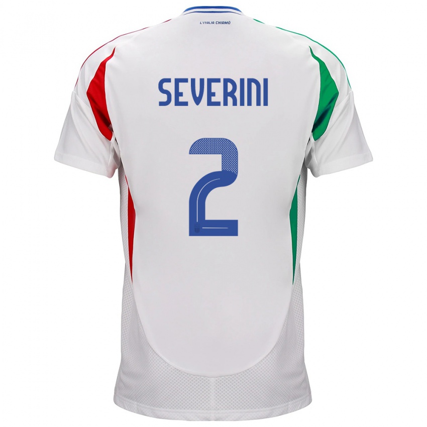 Niño Camiseta Italia Emma Severini #2 Blanco 2ª Equipación 24-26 La Camisa