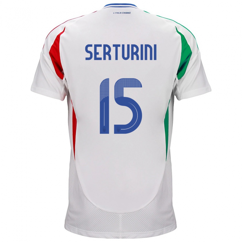 Niño Camiseta Italia Annamaria Serturini #15 Blanco 2ª Equipación 24-26 La Camisa