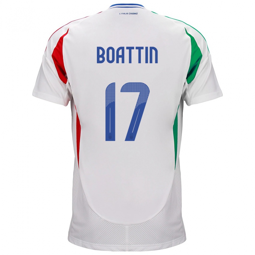 Niño Camiseta Italia Lisa Boattin #17 Blanco 2ª Equipación 24-26 La Camisa