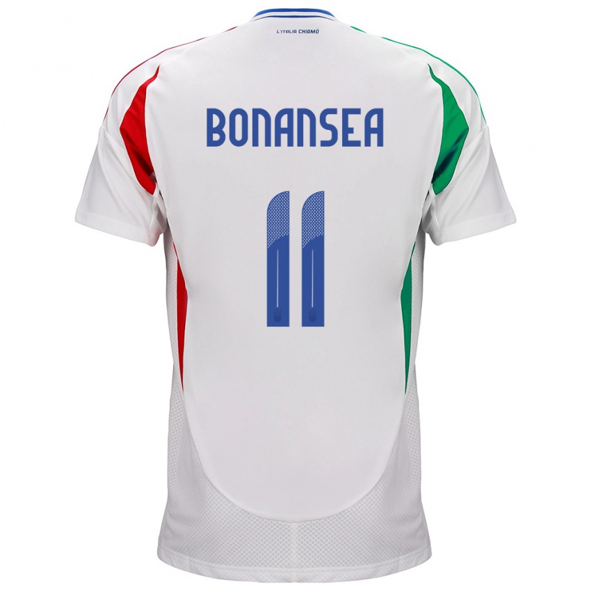 Niño Camiseta Italia Barbara Bonansea #11 Blanco 2ª Equipación 24-26 La Camisa