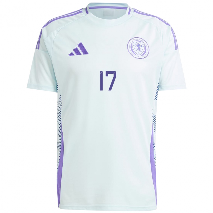 Niño Camiseta Escocia Jacob Macintyre #17 Azul Menta Claro 2ª Equipación 24-26 La Camisa