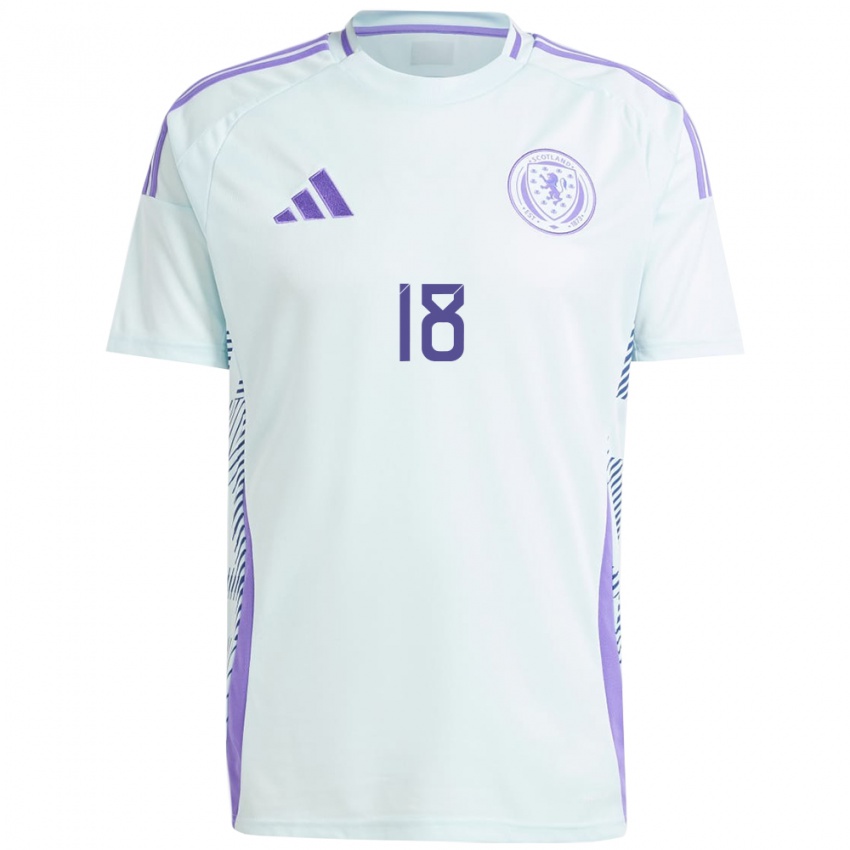 Niño Camiseta Escocia Lewis Ferguson #18 Azul Menta Claro 2ª Equipación 24-26 La Camisa