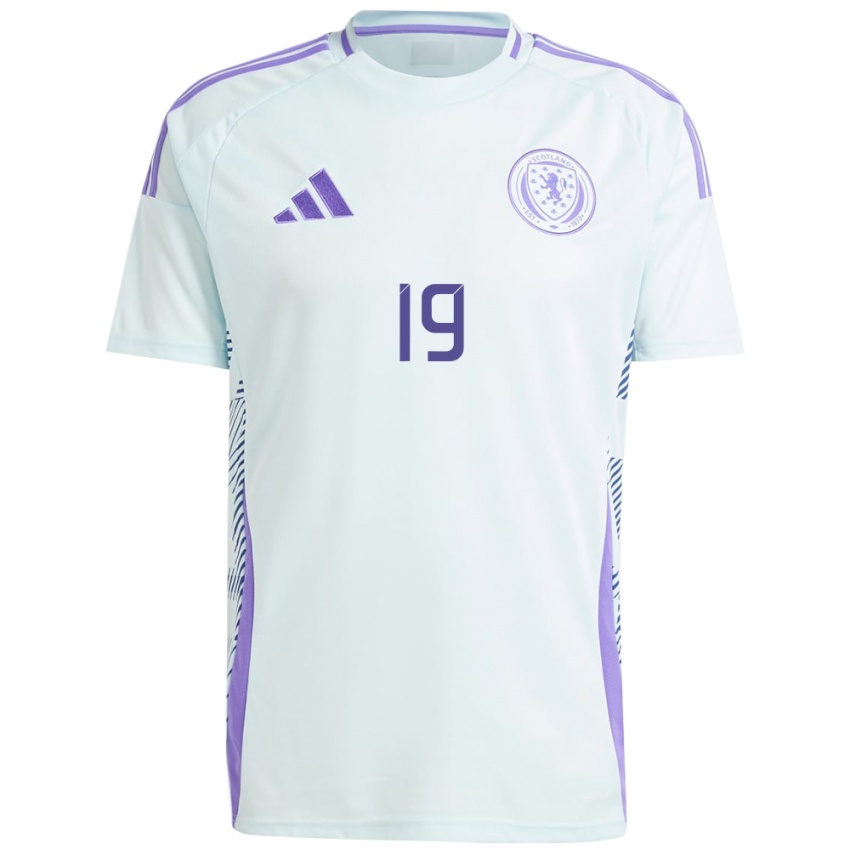 Niño Camiseta Escocia Lewis Pirie #19 Azul Menta Claro 2ª Equipación 24-26 La Camisa