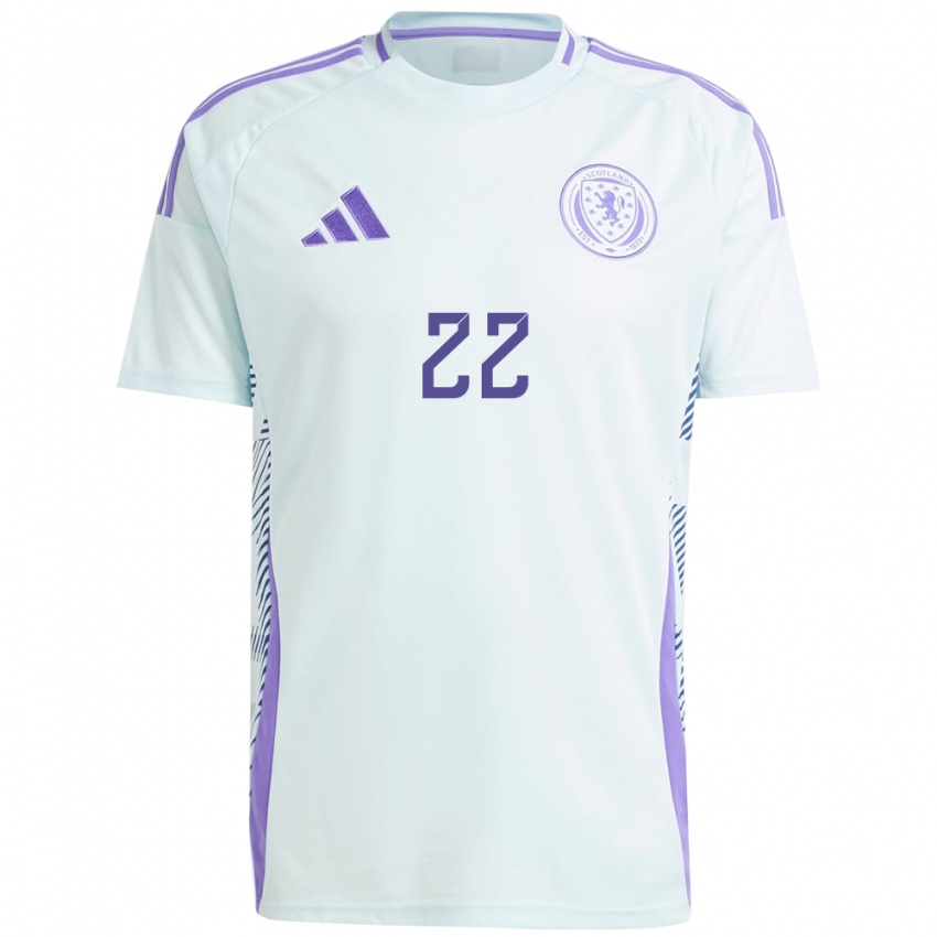 Niño Camiseta Escocia Erin Cuthbert #22 Azul Menta Claro 2ª Equipación 24-26 La Camisa