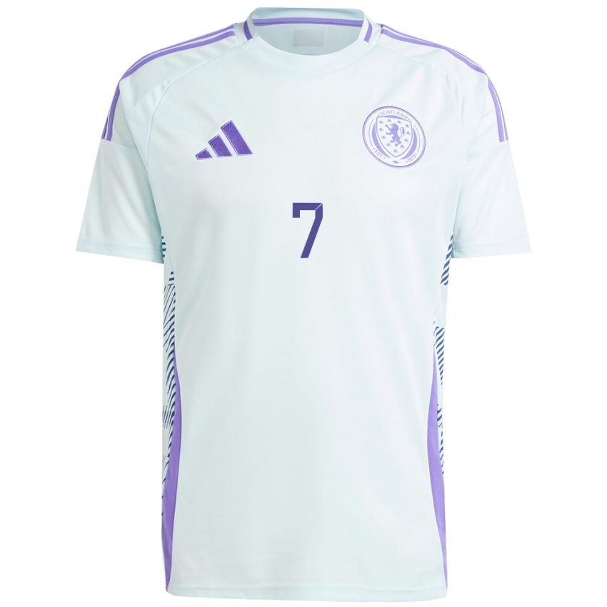 Niño Camiseta Escocia John Mcginn #7 Azul Menta Claro 2ª Equipación 24-26 La Camisa