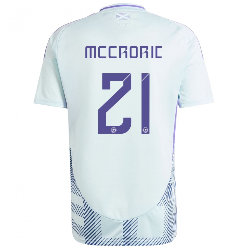 Niño Camiseta Escocia Robby Mccrorie #21 Azul Menta Claro 2ª Equipación 24-26 La Camisa