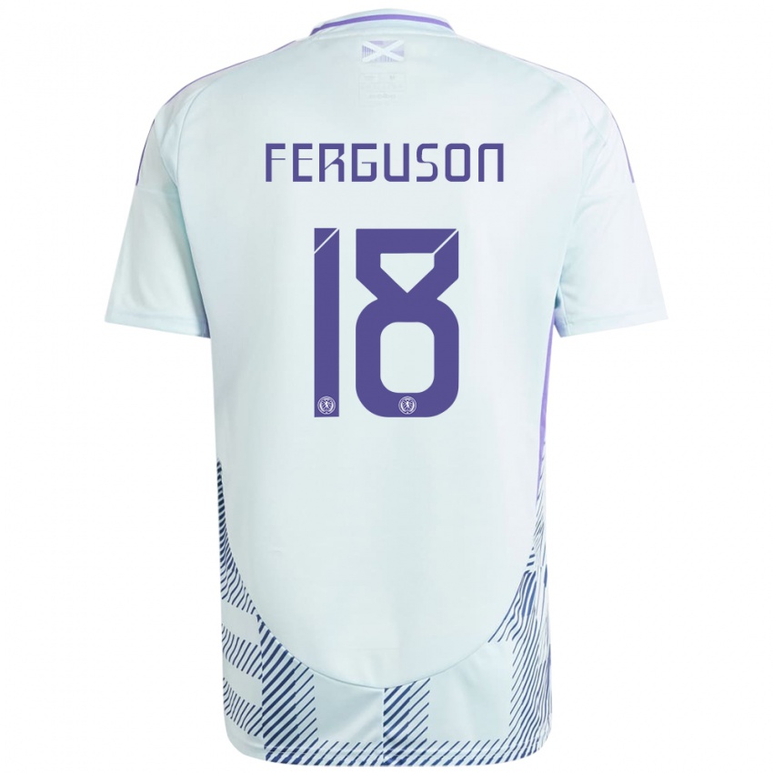 Niño Camiseta Escocia Lewis Ferguson #18 Azul Menta Claro 2ª Equipación 24-26 La Camisa