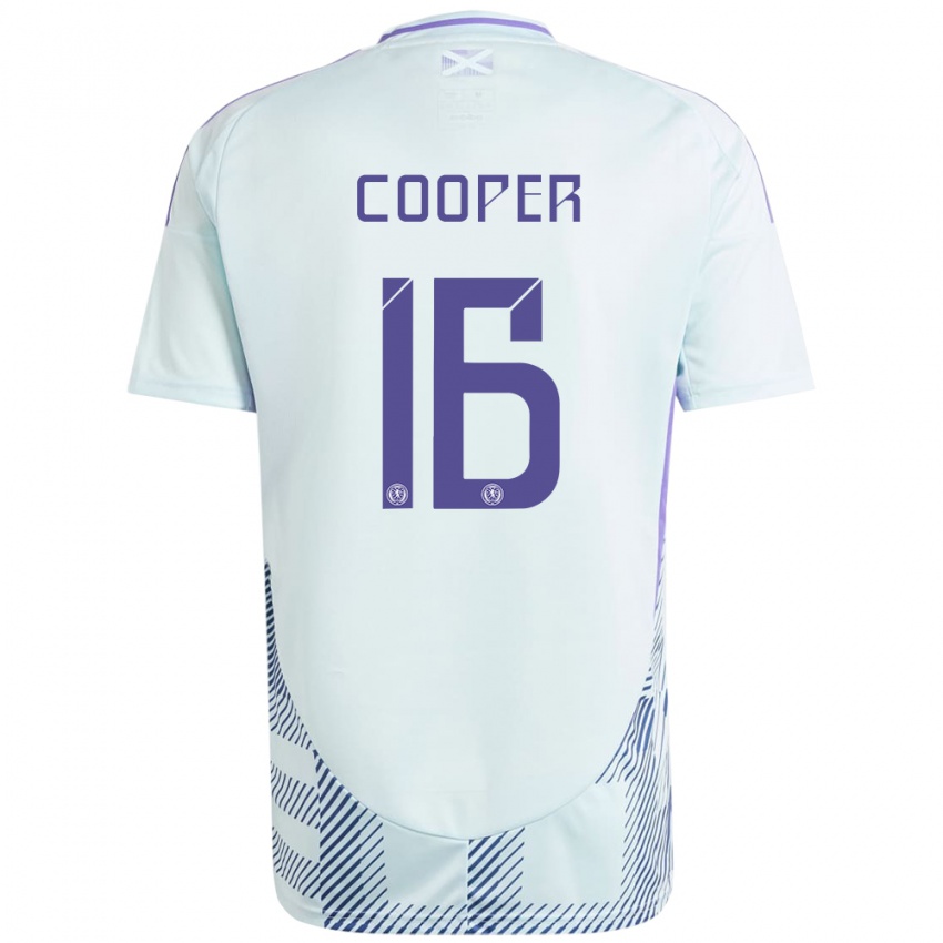 Niño Camiseta Escocia Liam Cooper #16 Azul Menta Claro 2ª Equipación 24-26 La Camisa