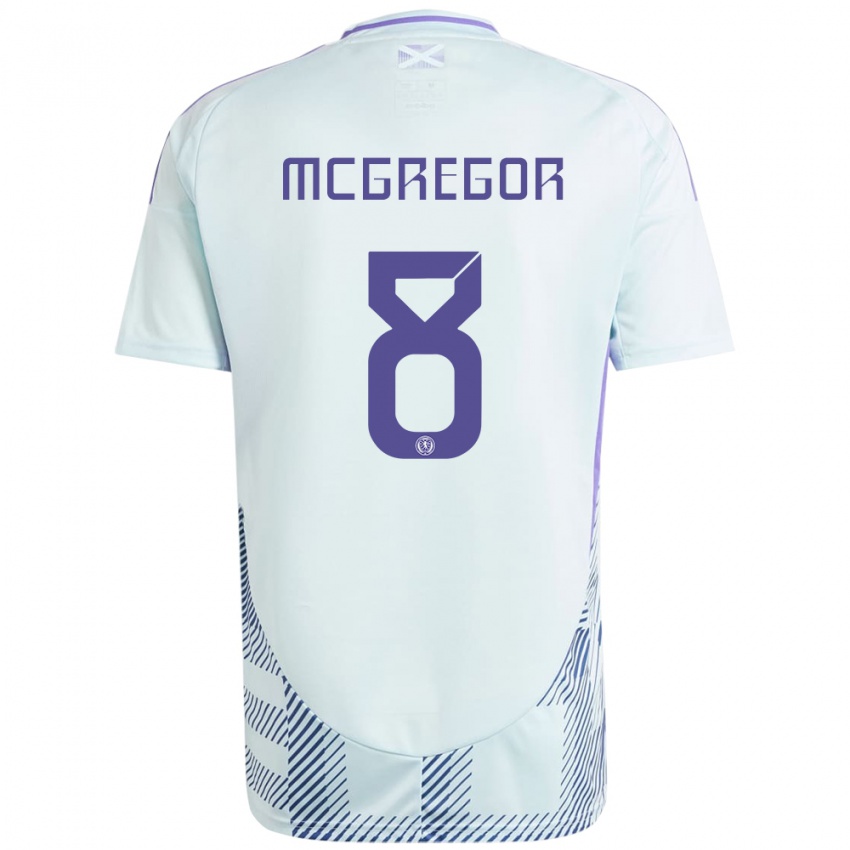 Niño Camiseta Escocia Callum Mcgregor #8 Azul Menta Claro 2ª Equipación 24-26 La Camisa