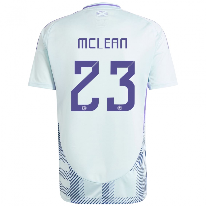 Niño Camiseta Escocia Kenny Mclean #23 Azul Menta Claro 2ª Equipación 24-26 La Camisa