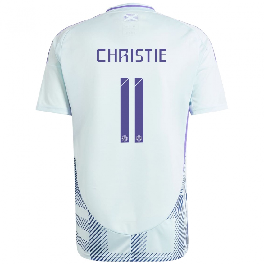 Niño Camiseta Escocia Ryan Christie #11 Azul Menta Claro 2ª Equipación 24-26 La Camisa