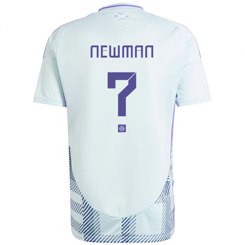 Niño Camiseta Escocia Jack Newman #0 Azul Menta Claro 2ª Equipación 24-26 La Camisa