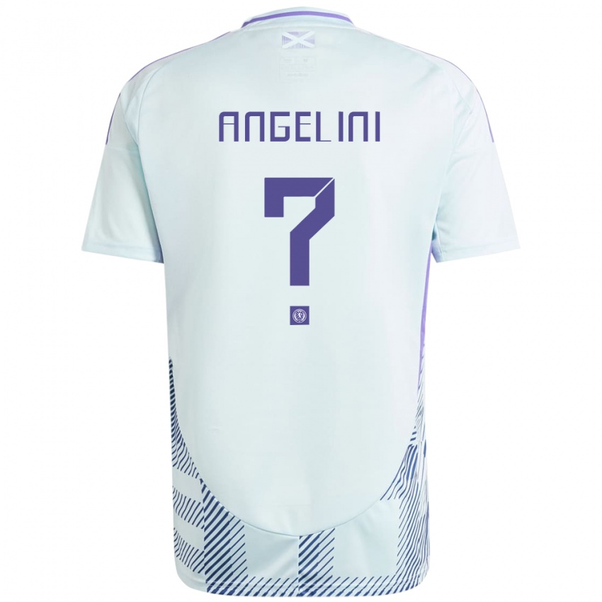 Niño Camiseta Escocia Vincent Angelini #0 Azul Menta Claro 2ª Equipación 24-26 La Camisa