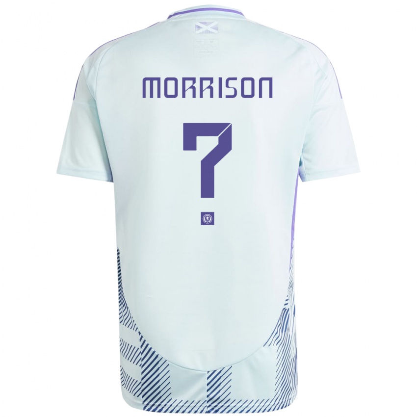 Niño Camiseta Escocia Liam Morrison #0 Azul Menta Claro 2ª Equipación 24-26 La Camisa