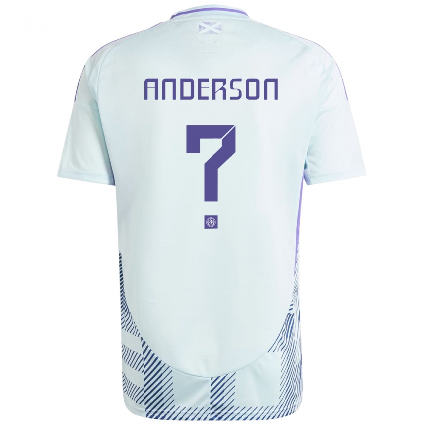 Niño Camiseta Escocia Matthew Anderson #0 Azul Menta Claro 2ª Equipación 24-26 La Camisa