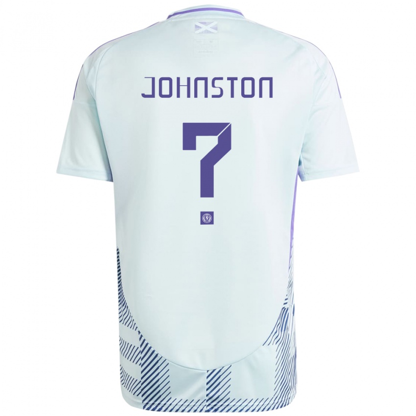 Niño Camiseta Escocia Max Johnston #0 Azul Menta Claro 2ª Equipación 24-26 La Camisa