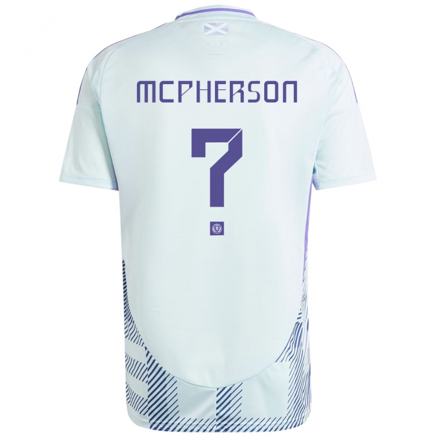 Niño Camiseta Escocia Ben Mcpherson #0 Azul Menta Claro 2ª Equipación 24-26 La Camisa