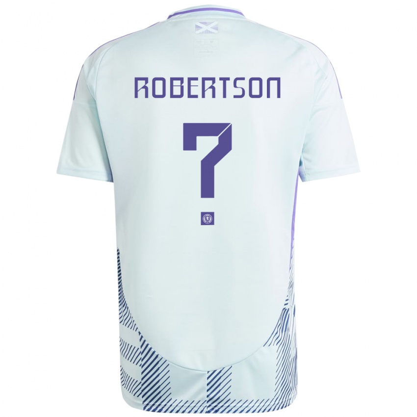 Niño Camiseta Escocia Finlay Robertson #0 Azul Menta Claro 2ª Equipación 24-26 La Camisa