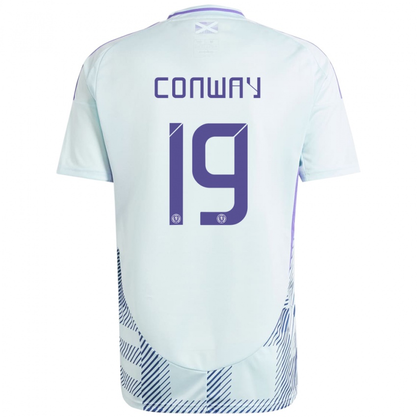 Niño Camiseta Escocia Tommy Conway #19 Azul Menta Claro 2ª Equipación 24-26 La Camisa