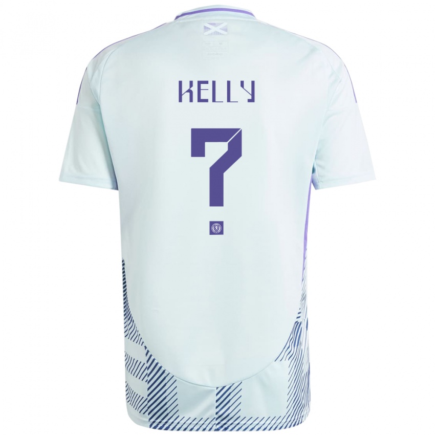 Niño Camiseta Escocia Daniel Kelly #0 Azul Menta Claro 2ª Equipación 24-26 La Camisa