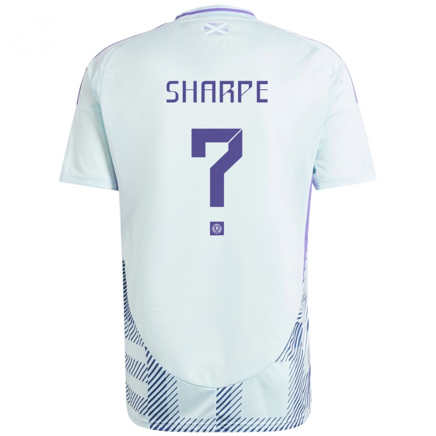 Niño Camiseta Escocia Malachi Sharpe #0 Azul Menta Claro 2ª Equipación 24-26 La Camisa