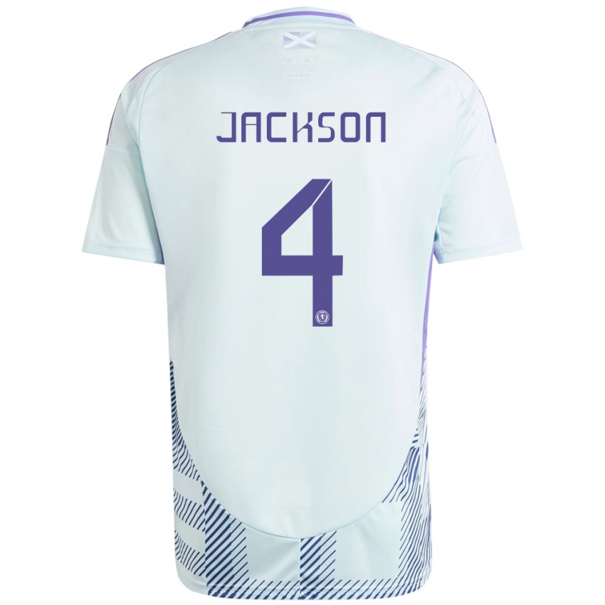 Niño Camiseta Escocia Louis Jackson #4 Azul Menta Claro 2ª Equipación 24-26 La Camisa