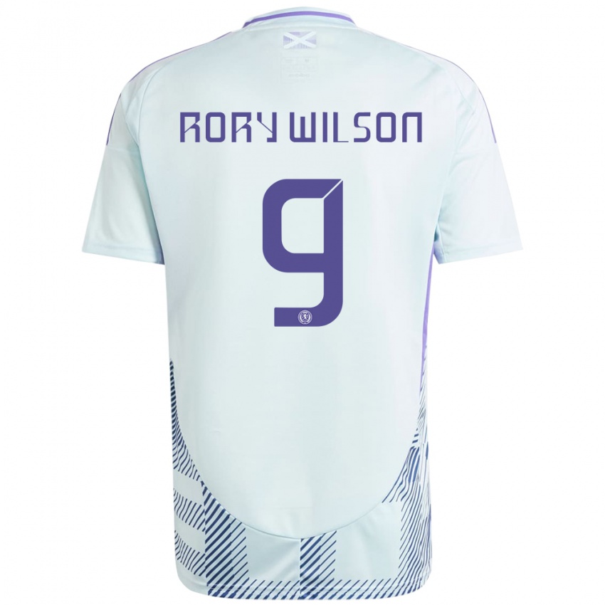 Niño Camiseta Escocia Rory Wilson #9 Azul Menta Claro 2ª Equipación 24-26 La Camisa