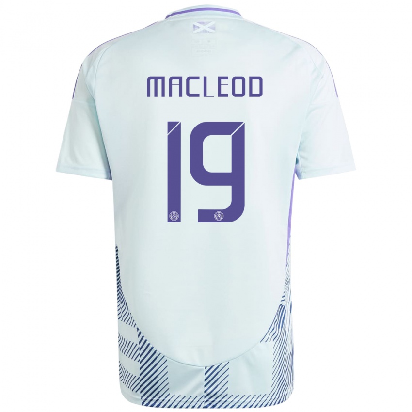 Niño Camiseta Escocia Rory Macleod #19 Azul Menta Claro 2ª Equipación 24-26 La Camisa