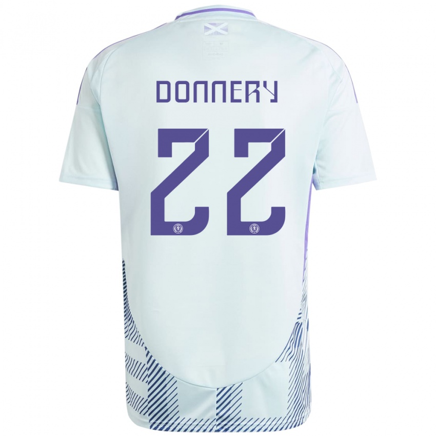 Niño Camiseta Escocia Julian Donnery #22 Azul Menta Claro 2ª Equipación 24-26 La Camisa