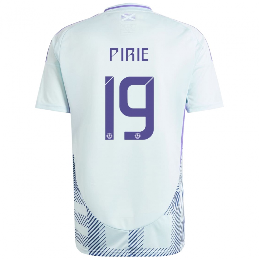 Niño Camiseta Escocia Lewis Pirie #19 Azul Menta Claro 2ª Equipación 24-26 La Camisa