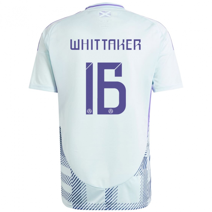 Niño Camiseta Escocia Rory Whittaker #16 Azul Menta Claro 2ª Equipación 24-26 La Camisa